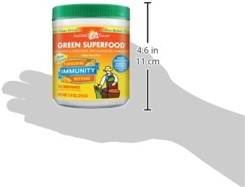 Amazing Grass Greens Blend Superfood for Immune Support: Super Greens Powder Smoothie Mix with Vitamin C, Cordyceps, Beet Root Powder Reishi Mushrooms, Tangerine, 30 Servings