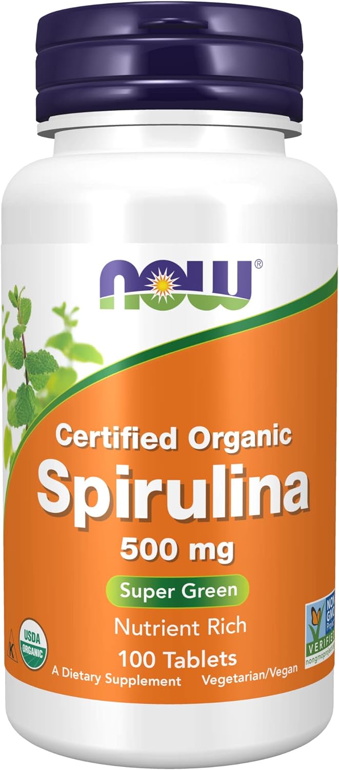 Now Foods Organic Spirulina Tablets, 100