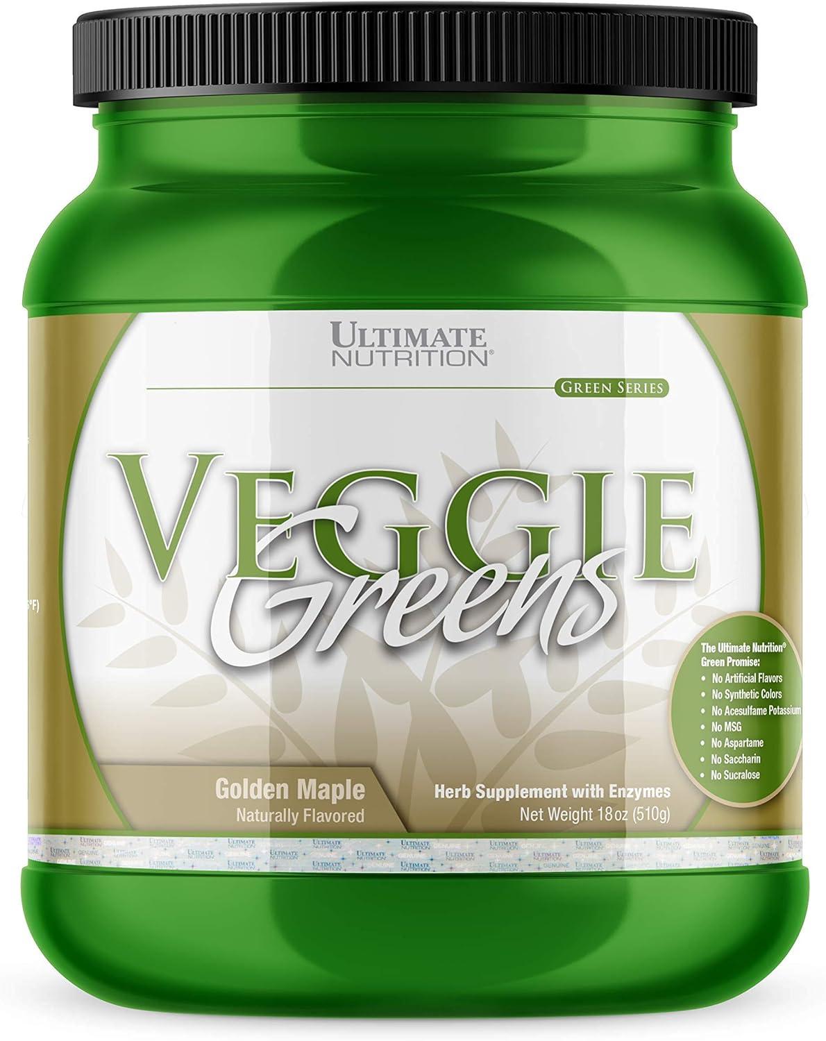 Ultimate Nutrition Veggie Greens Super Food Vegetable Protein Powder with Whole Foods, No Sucralose, Vegan Meal Replacement, Low Carb, Keto,No Gluten, Golden MapleFlavor, 18 Ounces, 64 Servings