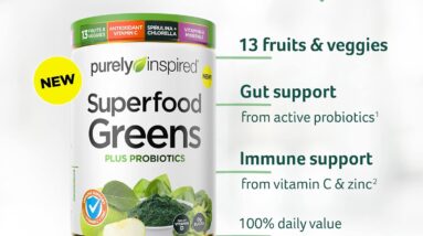 Greens Superfood Power Purely Inspired Superfood Greens Powder Vitamin C & Zinc Review